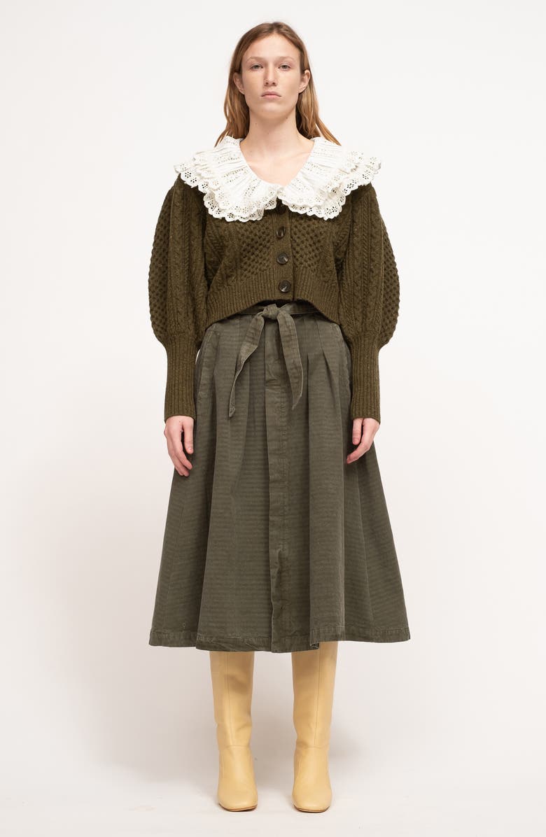 Sea Juliette Merino Wool Cardigan with Removable Collar, Alternate, color, 