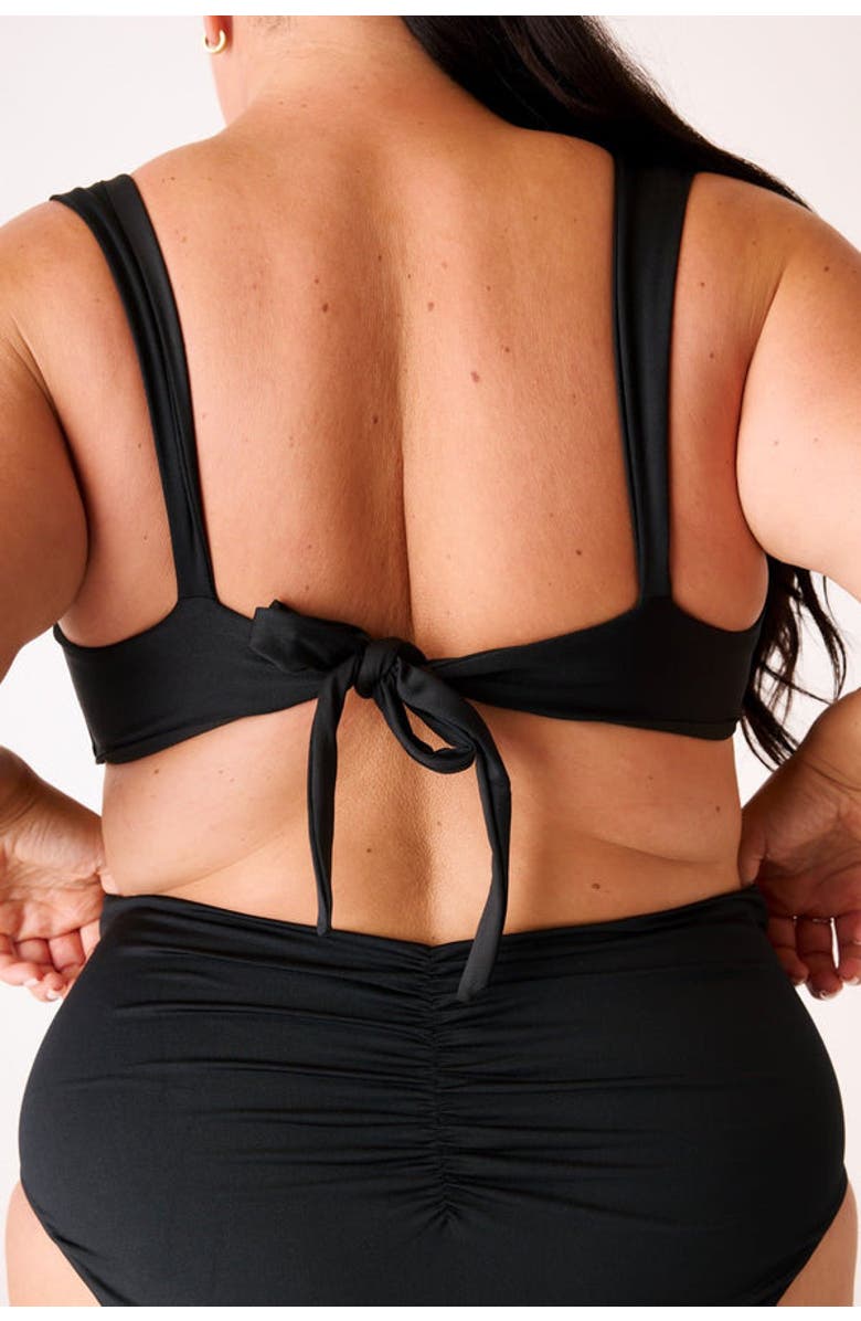 LONDRE BODYWEAR The High-Waisted Scrunch Bottoms, Alternate, color, Matte Black
