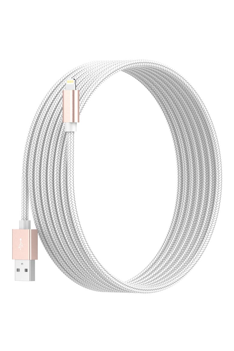 10 ft. MFI Lightning Cable 3-Piece Set, Alternate, color, WHITE