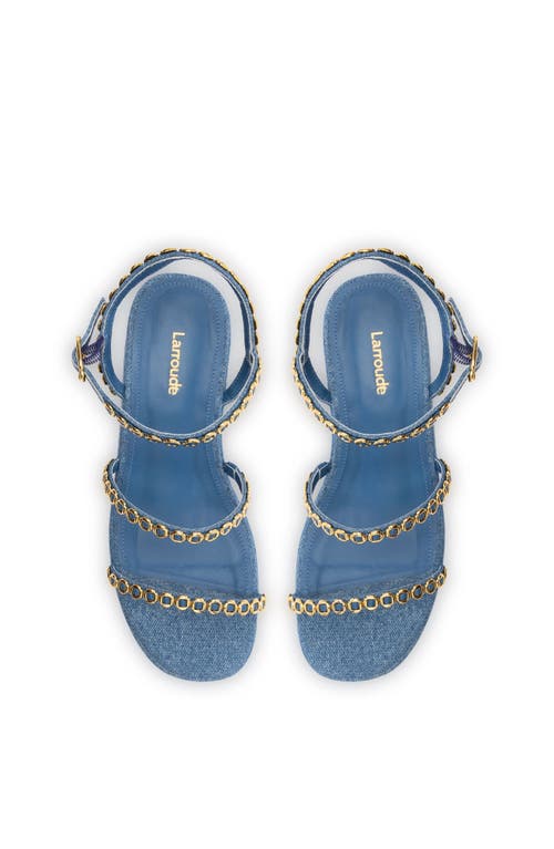 Larroude Women's Gio Milanina Platform Sandals In Blue