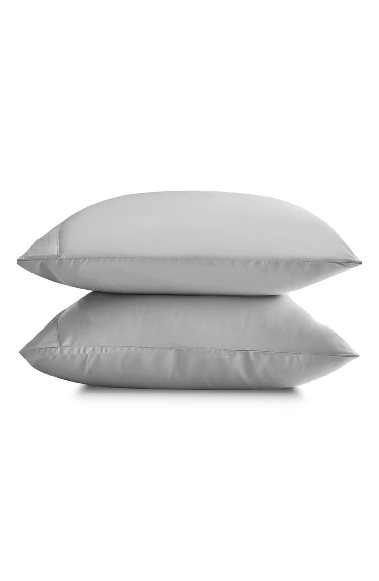 Sijo Set of 2 Sateen Pillowcases, Main, color, Dove