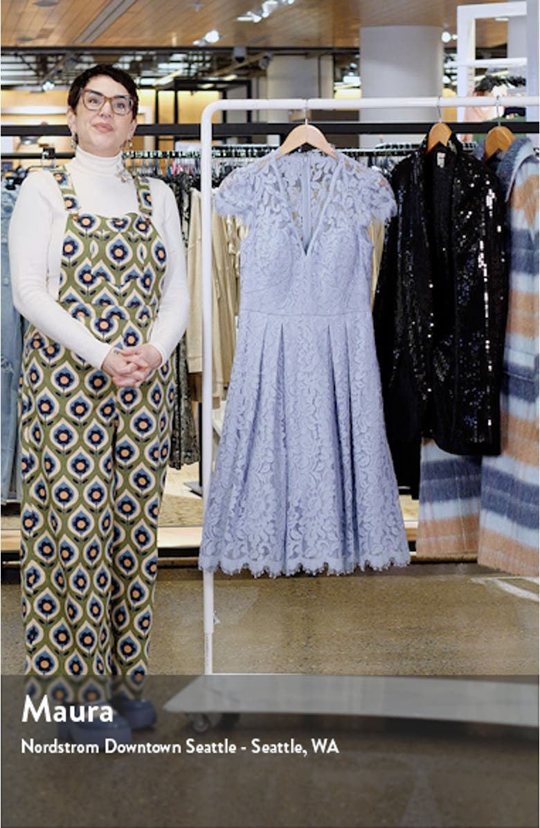 Lace Fit & Flare Cocktail Dress, sales video thumbnail