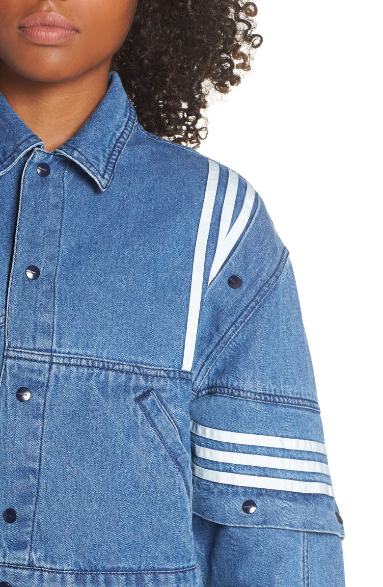 adidas Originals x Daniëlle Cathari Cropped Denim Jacket, Alternate, color,