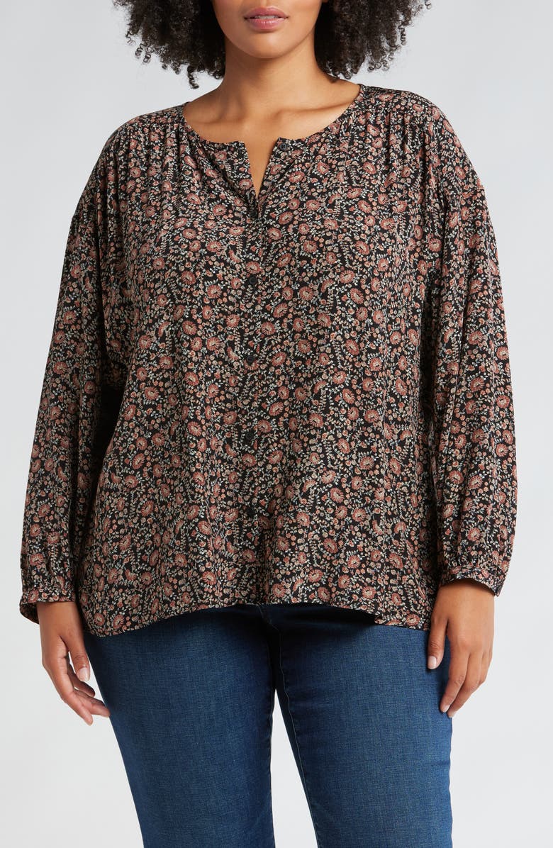 Treasure & Bond Floral Button-Up Top, Main, color,