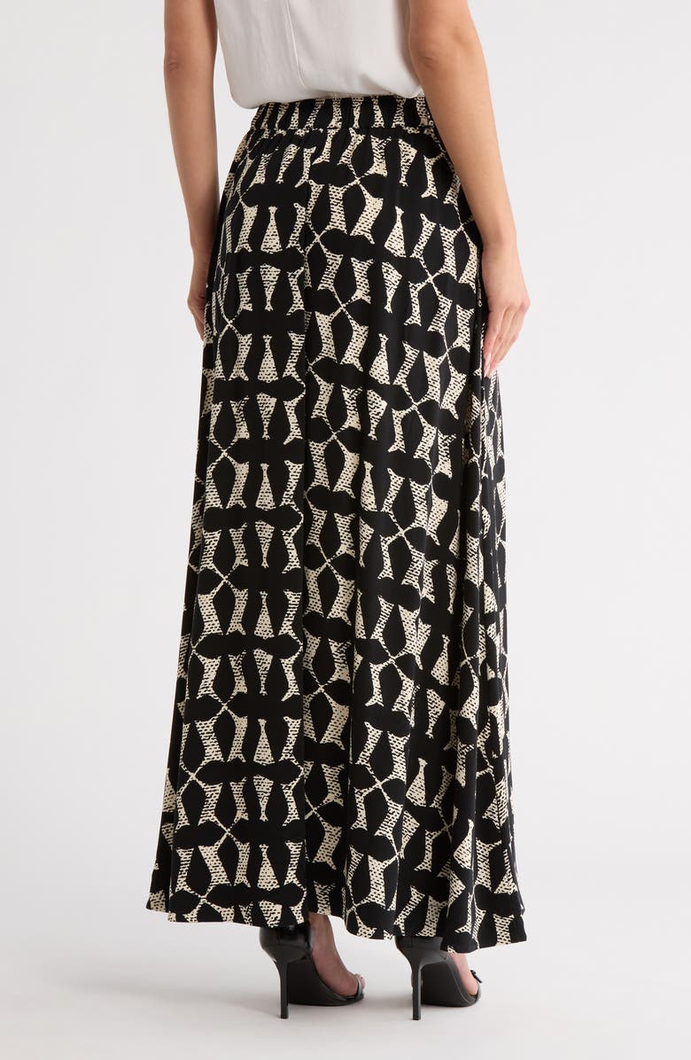 Melrose and Market Romantic Maxi Skirt, Alternate, color, Black- Ivory Dane Geo