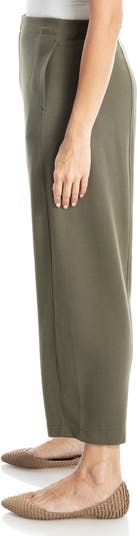 Twill Knit Barrel Leg Pants