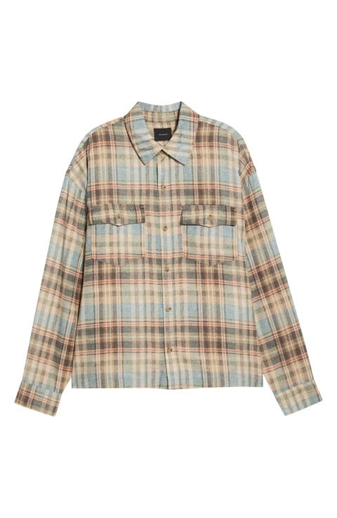 Cody Plaid Flannel Button-Up Shirt