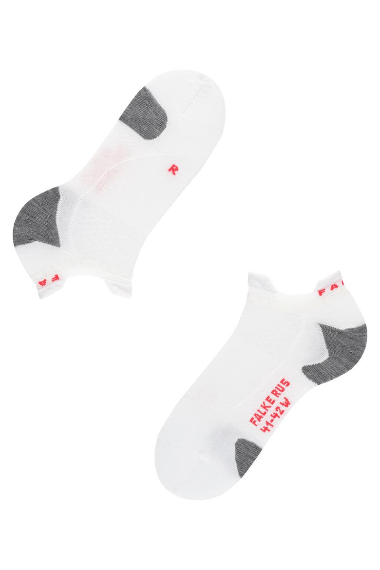 RU5 Race Invisible Running Socks, Alternate, color, White-Mix