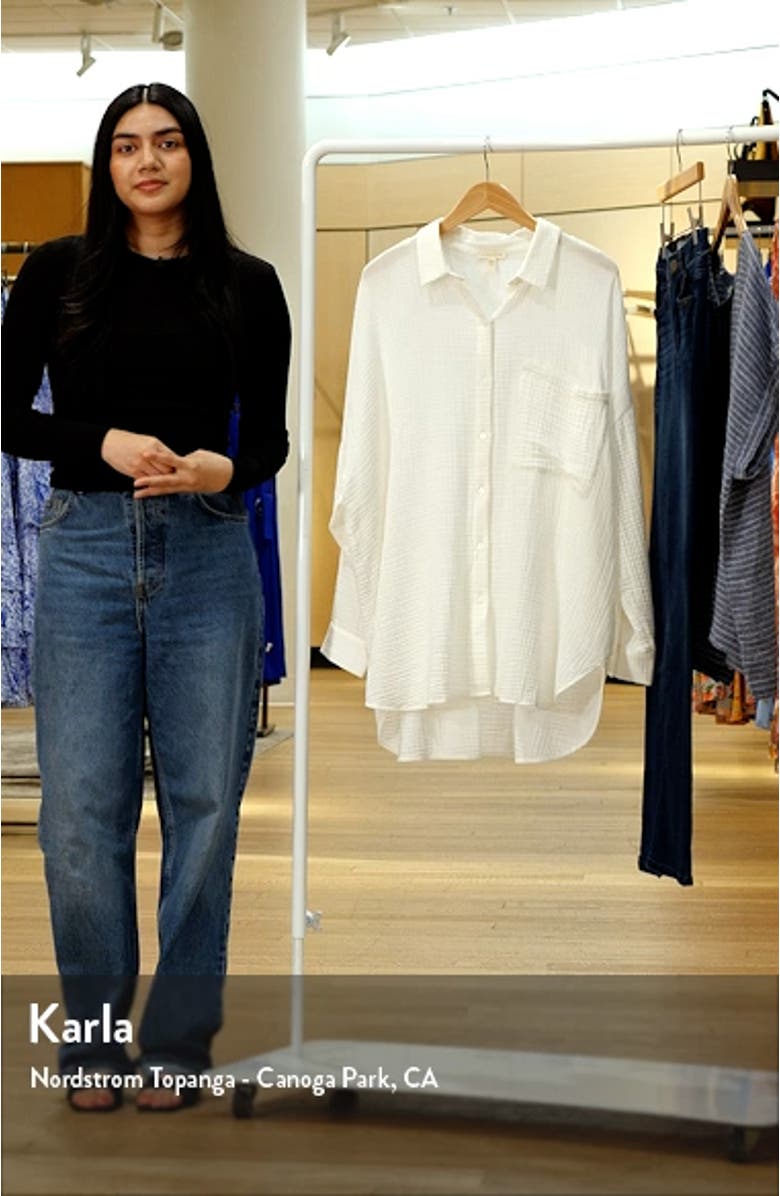 Classic Collar Organic Cotton Button-Up Shirt, sales video thumbnail