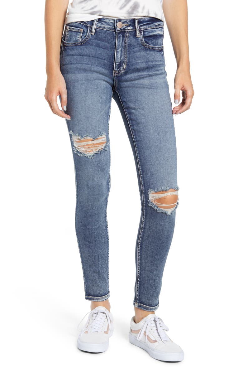 Prosperity Denim Ripped Skinny Jeans, Main, color,