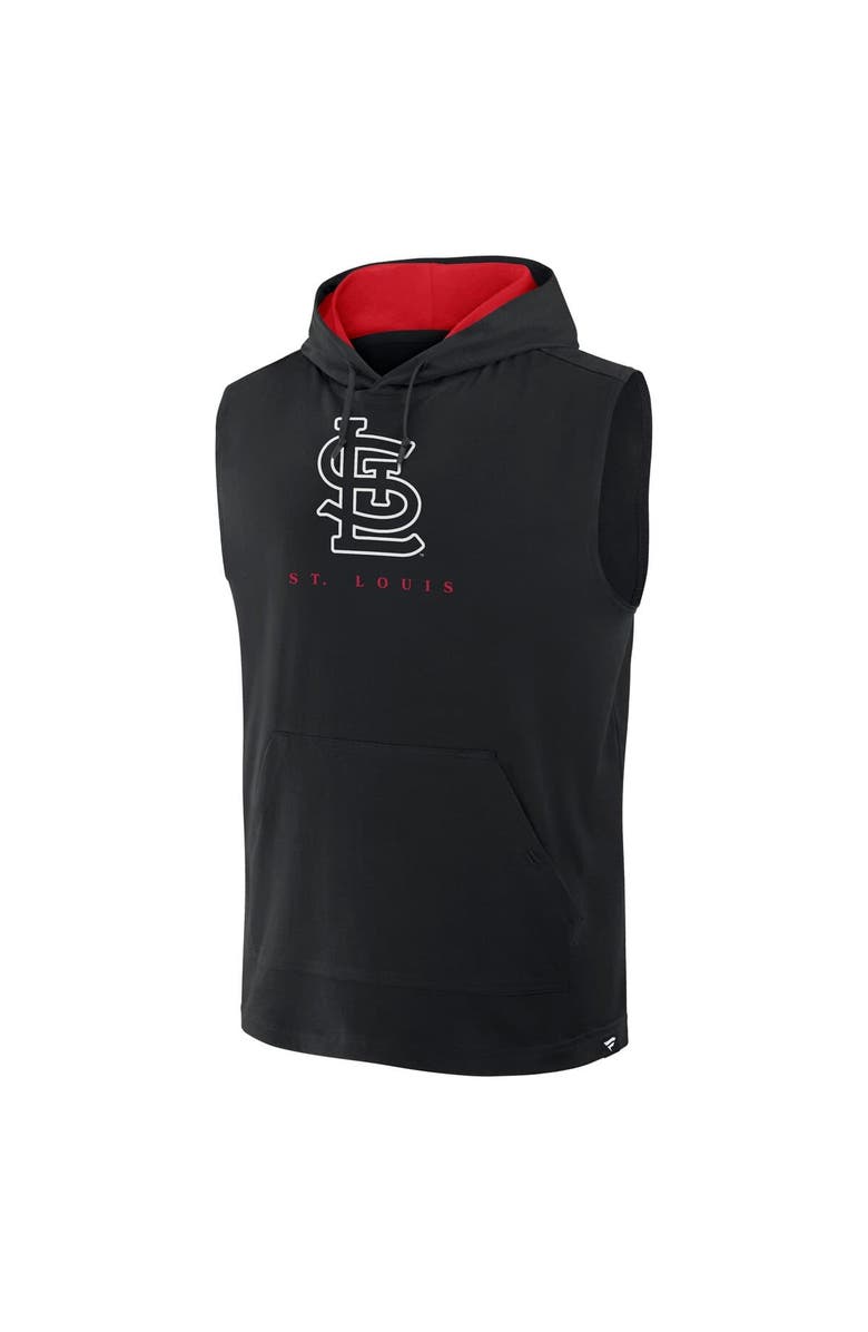 FANATICS Men's Fanatics Black St. Louis Cardinals Fire Speed Sleeveless Pullover Hoodie, Alternate, color, Black