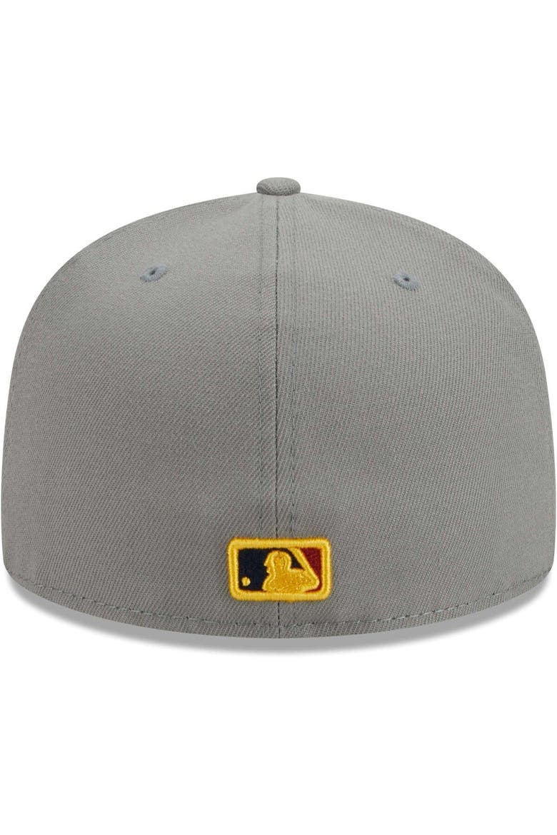 Men's New Era Gray Oakland Athletics Color Pack 59FIFTY Fitted Hat, Alternate, color, Gray
