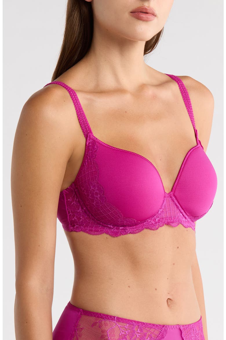 Reve Underwire 3D Plunge Bra, Alternate, color, AZALEA