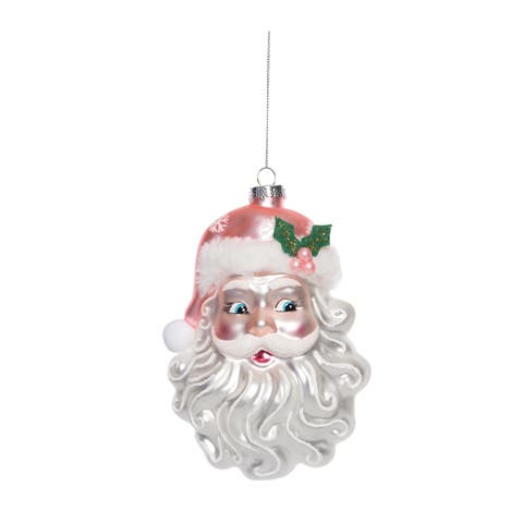 Pink Santa Ornament for Christmas Tree, Perfect Holiday Gift