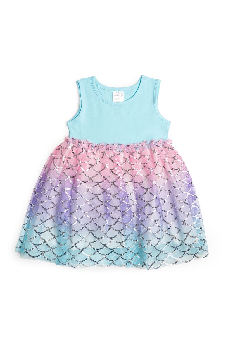 Sweet Wink Sparkling Mermaid Tank Tutu Dress, Main, color, Multicolor