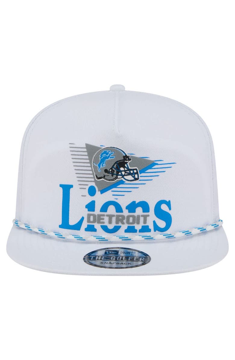 New Era Men's New Era White Detroit Lions Collide Golfer Snapback Hat, Alternate, color, 
