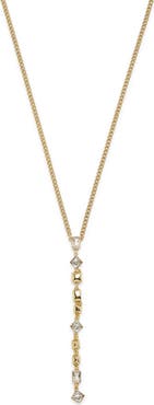AllSaints Geometric Crystal Y-Necklace