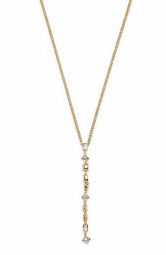 AllSaints Geometric Crystal Y-Necklace