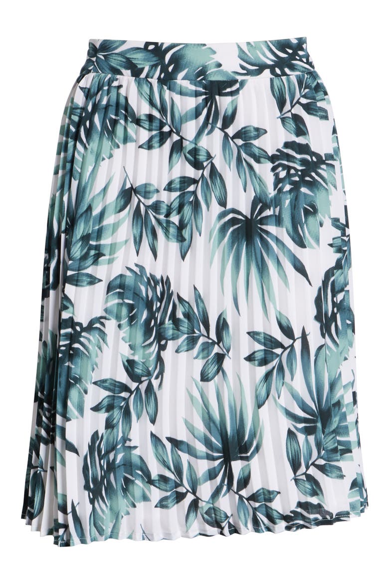 Gibson x International Women's Day Thamarr Pleated Skirt, Alternate, color, PALM PRINT