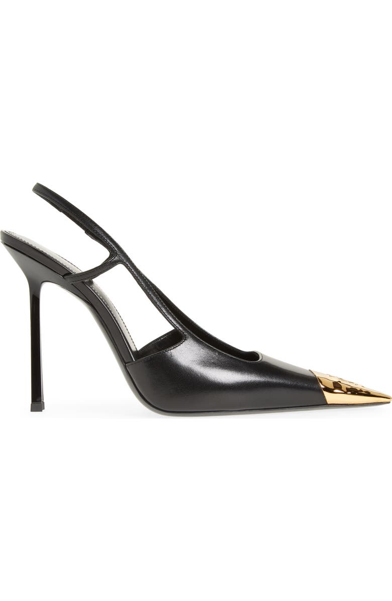 Saint Laurent Jeanne Slingback Pump, Alternate, color, Black/ Black