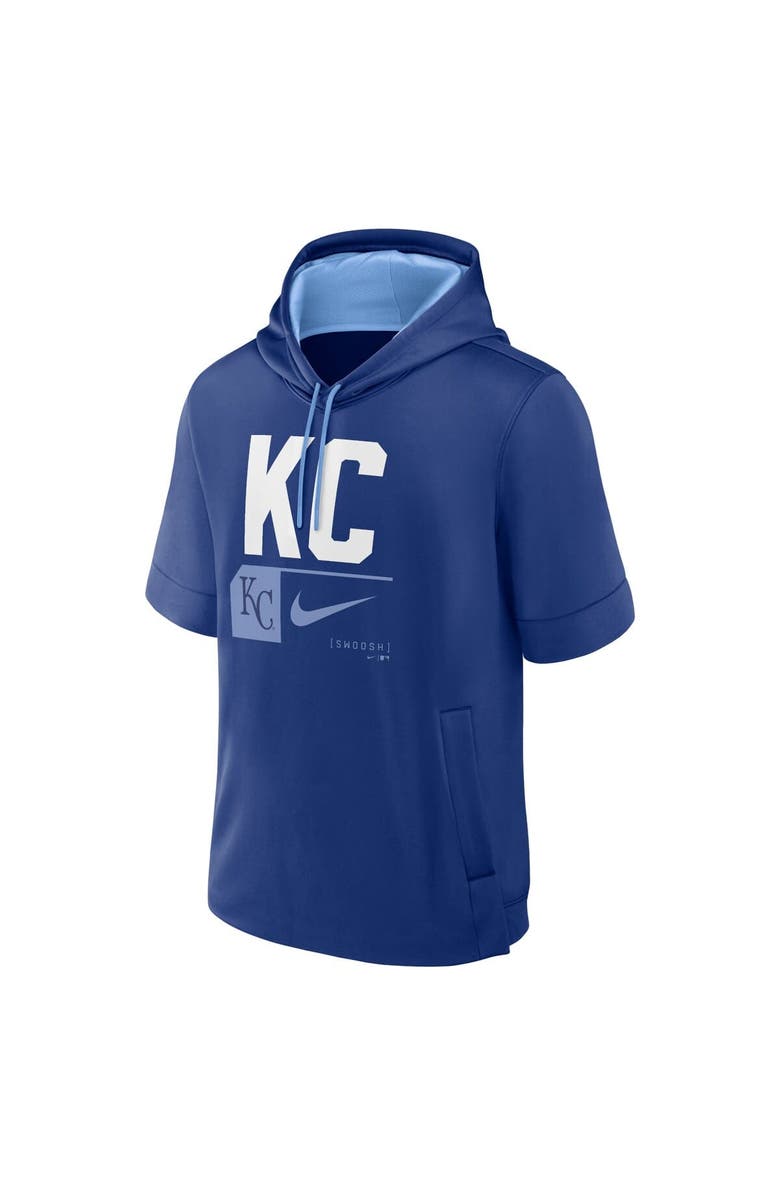 Nike Men's Nike Royal Kansas City Royals Tri Code Lockup Short Sleeve Pullover Hoodie, Alternate, color, Royal