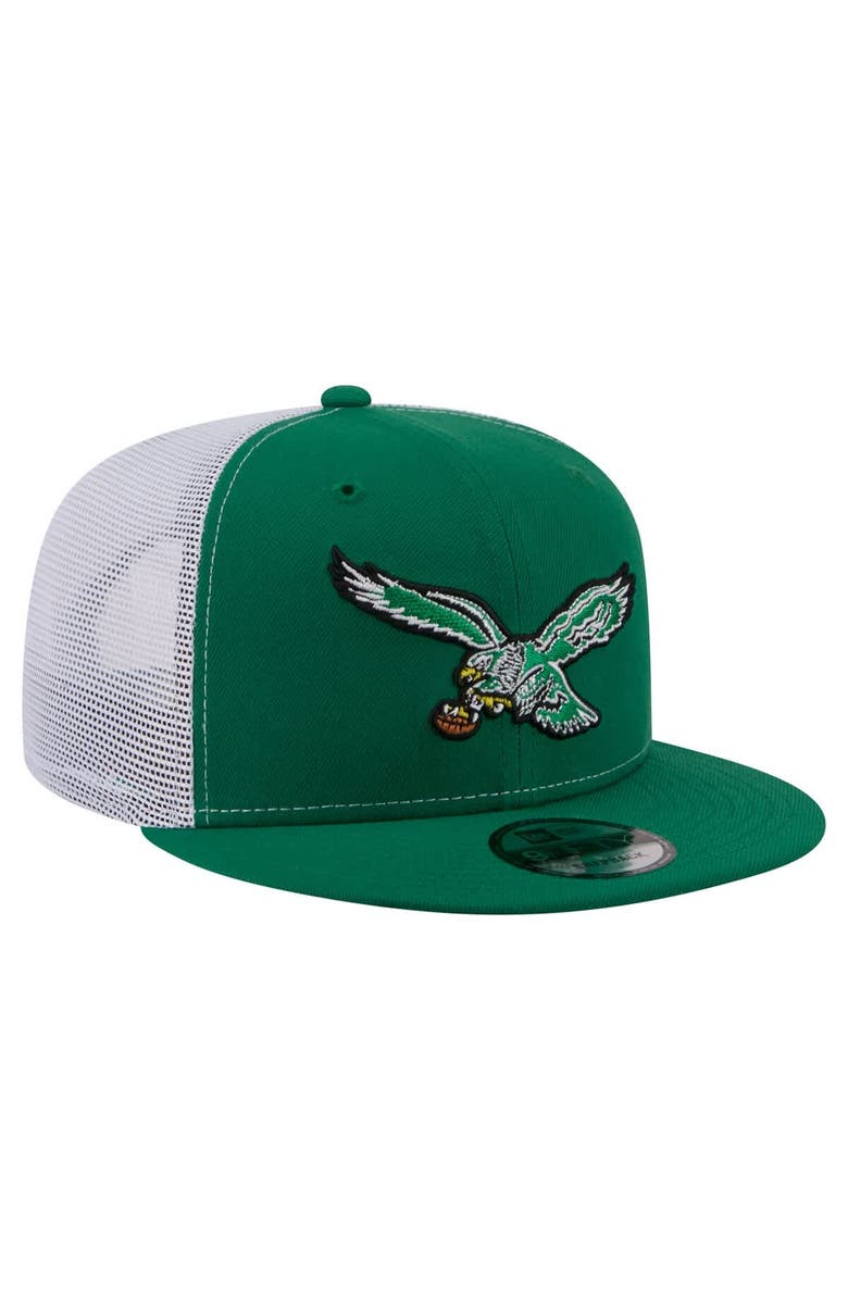 New Era Men's New Era Kelly Green Philadelphia Eagles Core Team 9FIFTY Trucker Snapback Hat, Alternate, color, Kelly Green