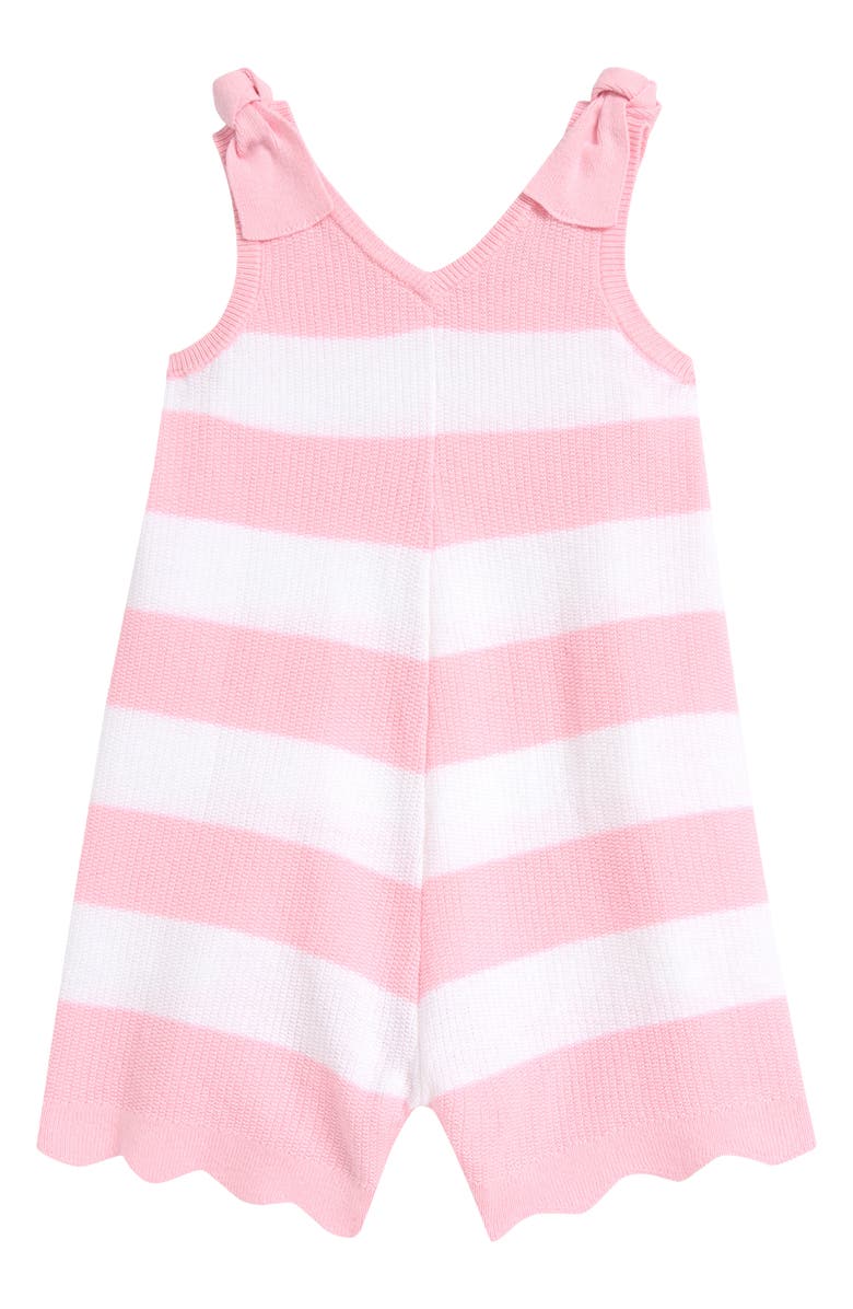 Tucker + Tate Stripe Shoulder Tie Cotton Sweater Romper, Main, color, Pink Romance Greta Stripe