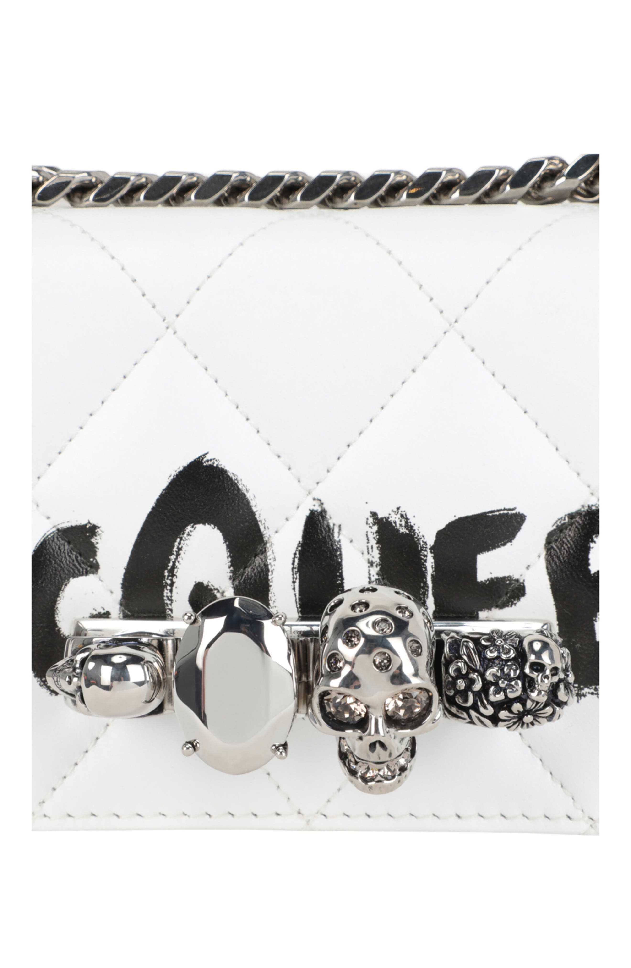 Alexander McQueen Puma Mini Graffiti Jeweled Shoulder Bag, Alternate, color, 