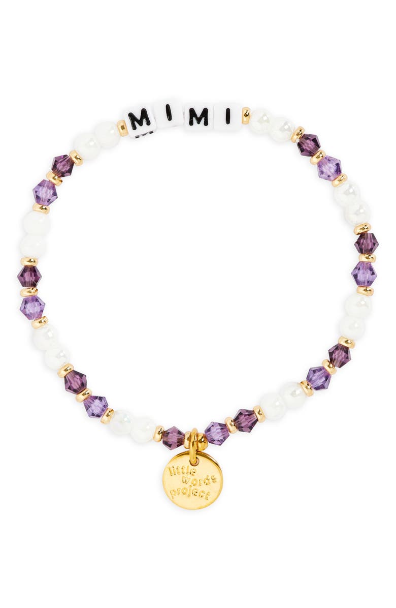 Little Words Project 'Mimi' Beaded Stretch Bracelet, Main, color,