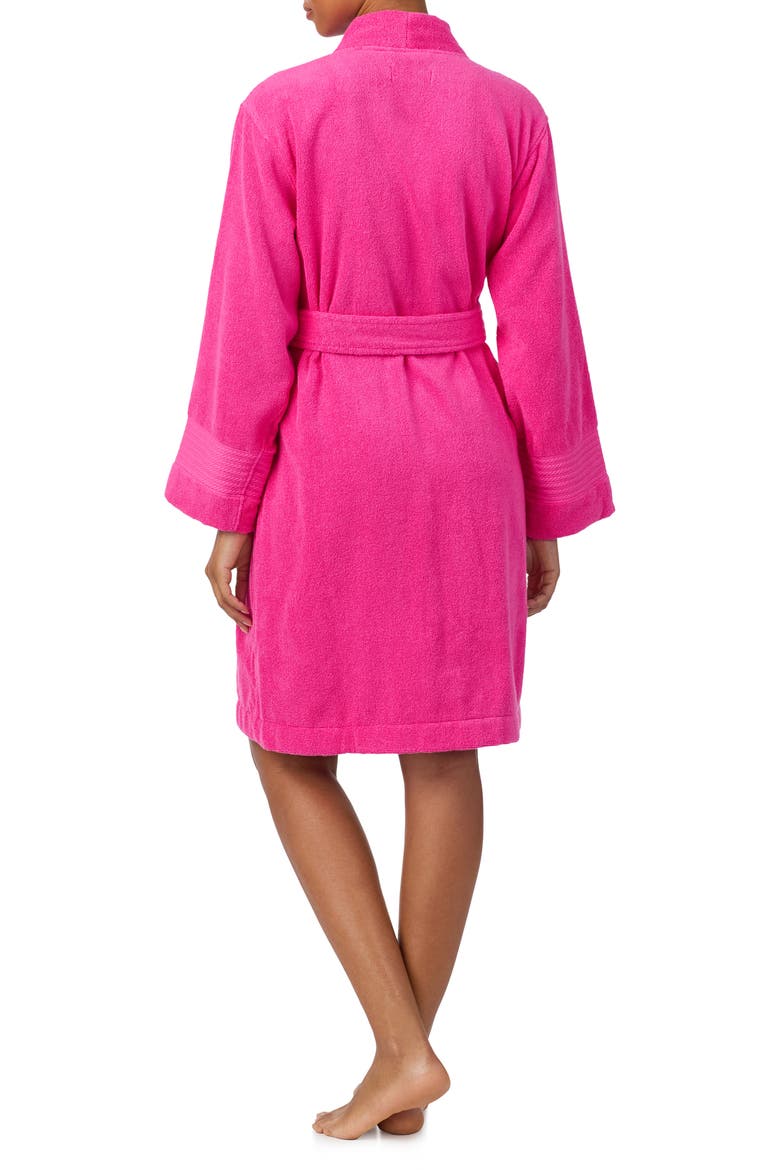 Greenwich Cotton Terry Robe, Alternate, color, HOT PINK