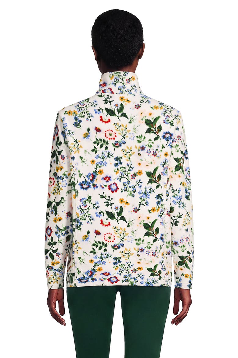 Anyweather Fleece Quarter Zip Pullover, Alternate, color, Ivory Multi Floral