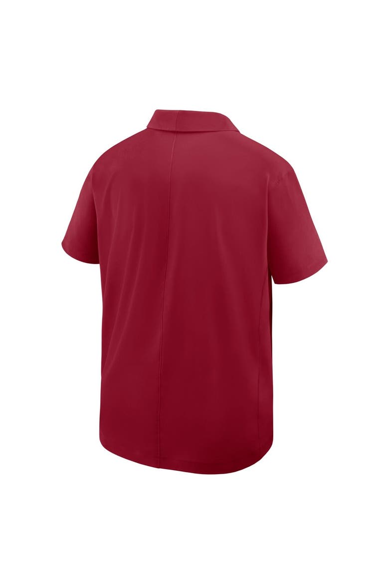 Men's Nike Cardinal Arkansas Razorbacks Woven Polo, Alternate, color, Cardinal