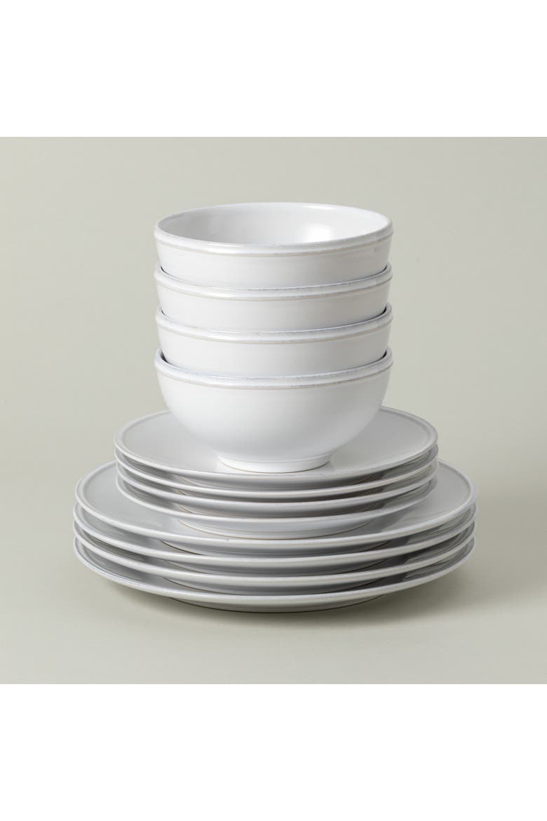Friso 12-pc place setting w/ cereal bowl, Main, color, White