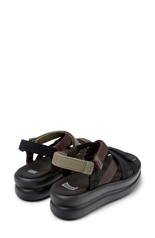 Shop Camper Pelotas Flota Up Platform Sandal In Black Multi