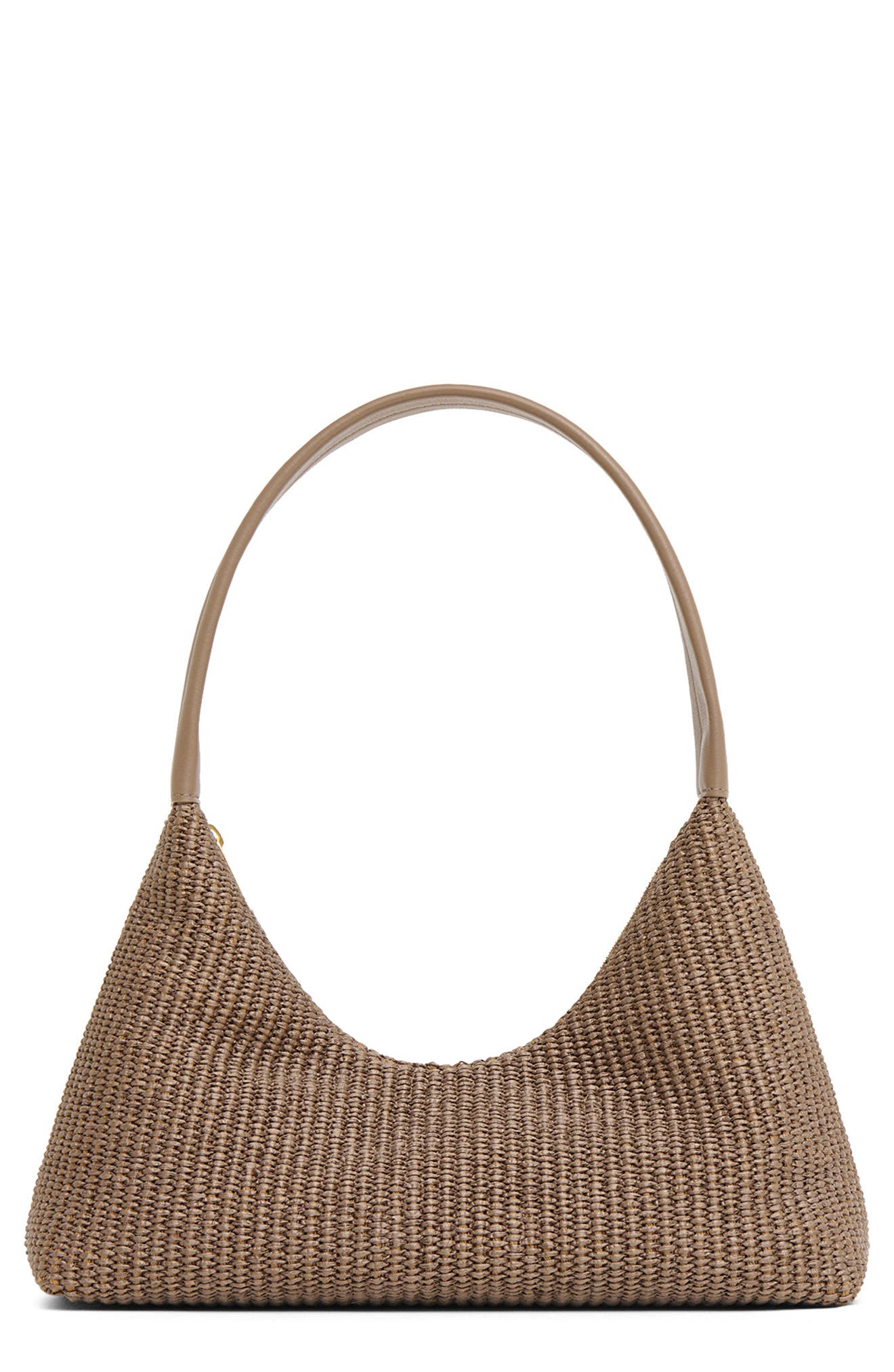 Mansur Gavriel Candy Woven Raffia Baguette Bag, Main, color, Anise