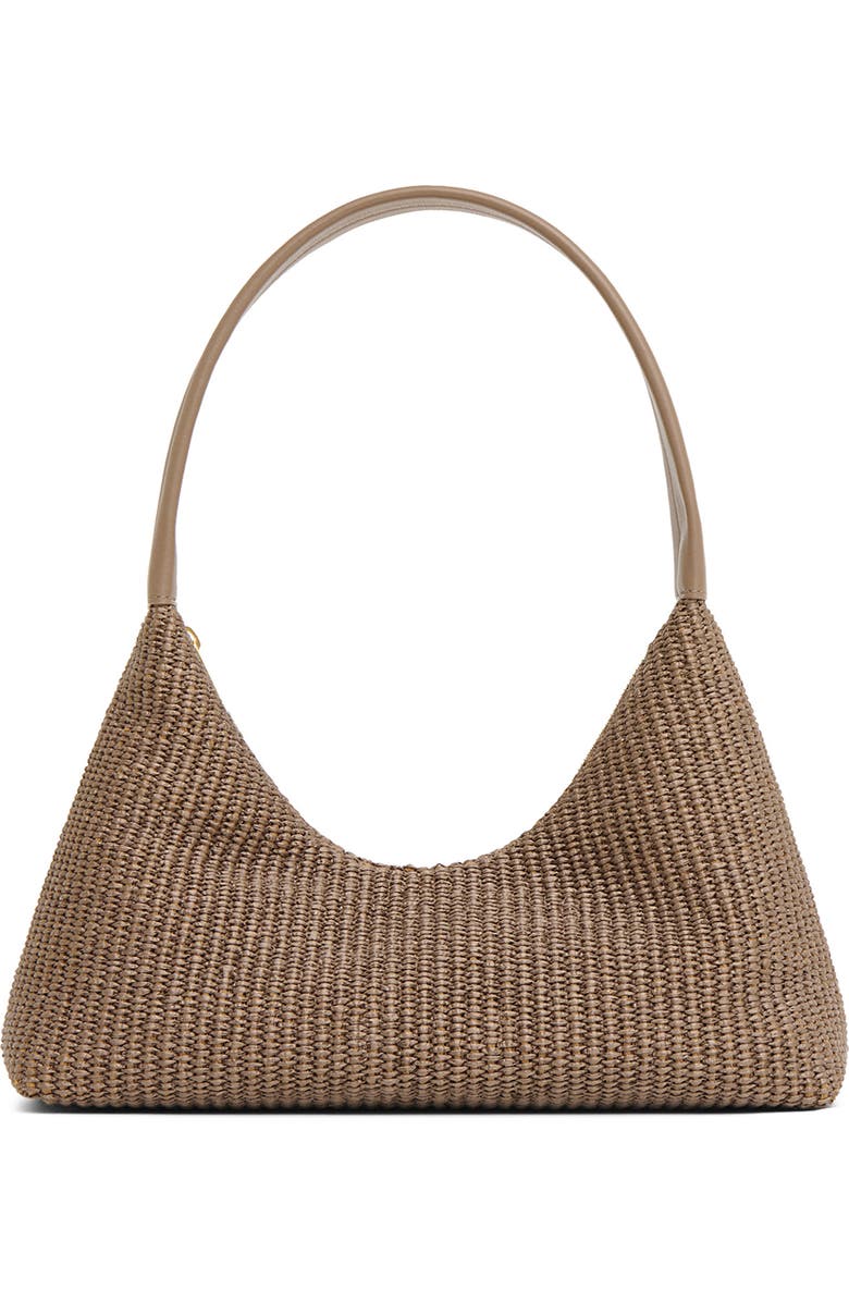 Mansur Gavriel Candy Woven Raffia Baguette Bag, Main, color, Anise