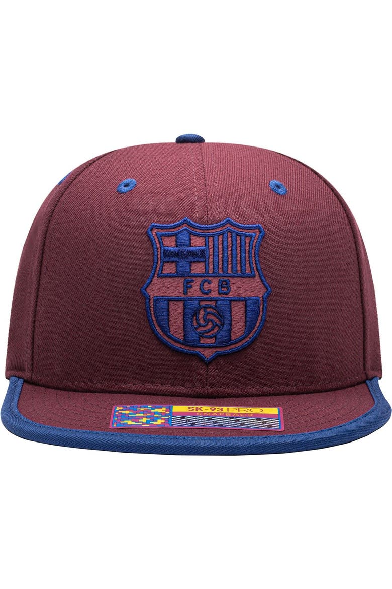 Men's Red Barcelona Tape Snapback Hat, Alternate, color, Red