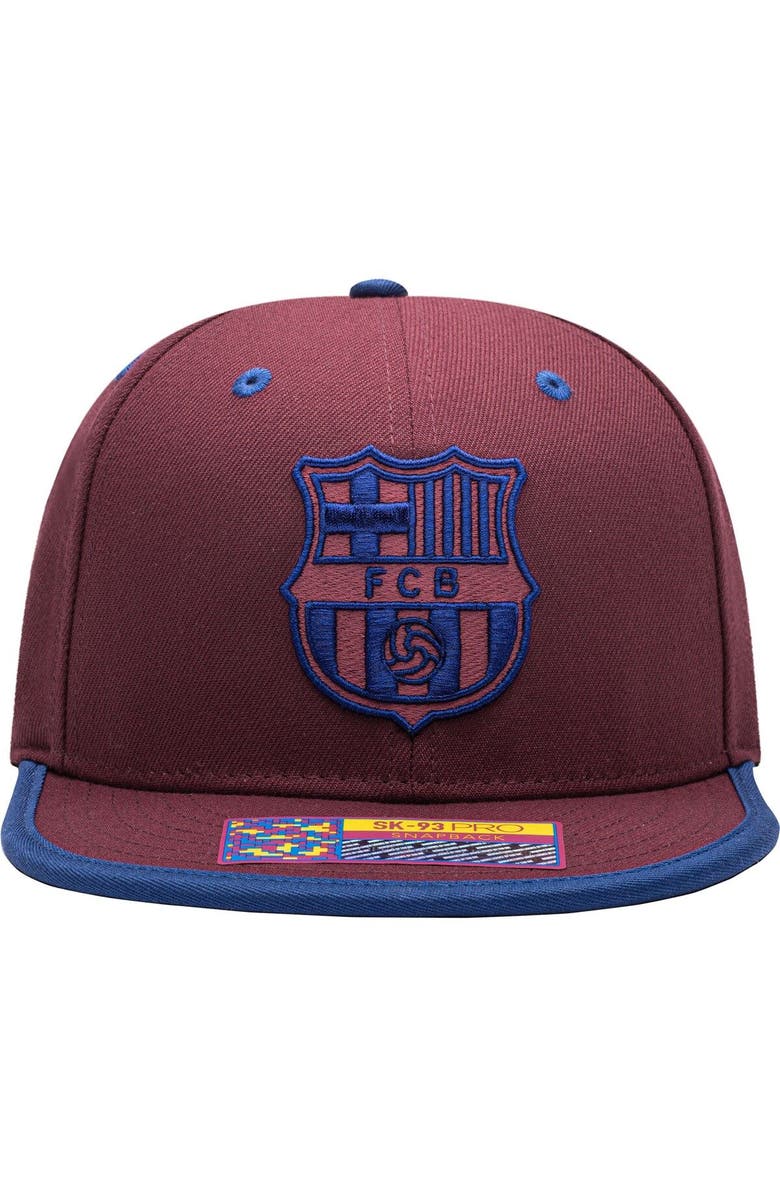 FAN INK Men's Red Barcelona Tape Snapback Hat, Alternate, color,