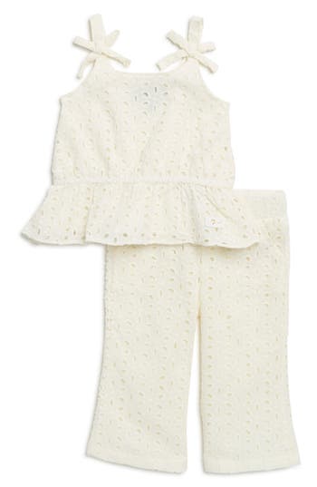 7 FOR ALL MANKIND 7 FOR ALL MANKIND COTTON EYELET CO-ORD TANK & PANTS SET 