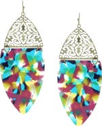 OLIVIA WELLES Gold Plated Alana Split Drop Earrings