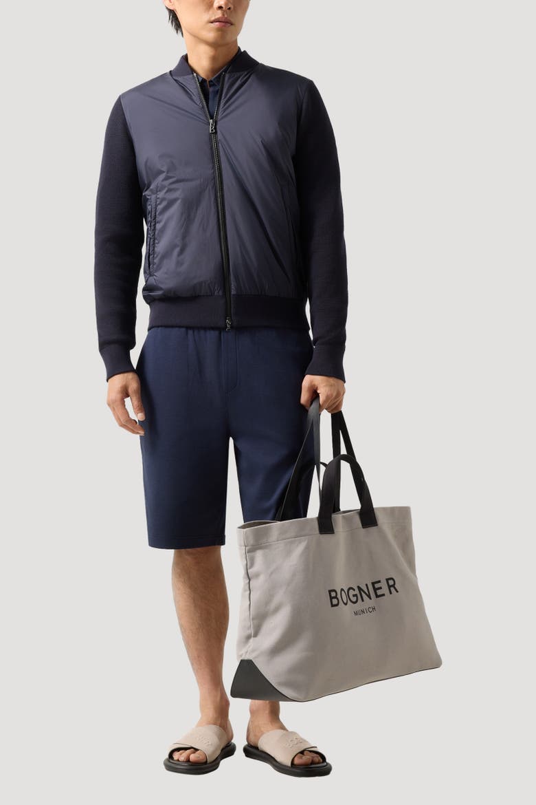 Zisco Piped Hybrid Knit Jacket, Alternate, color, Navy blue