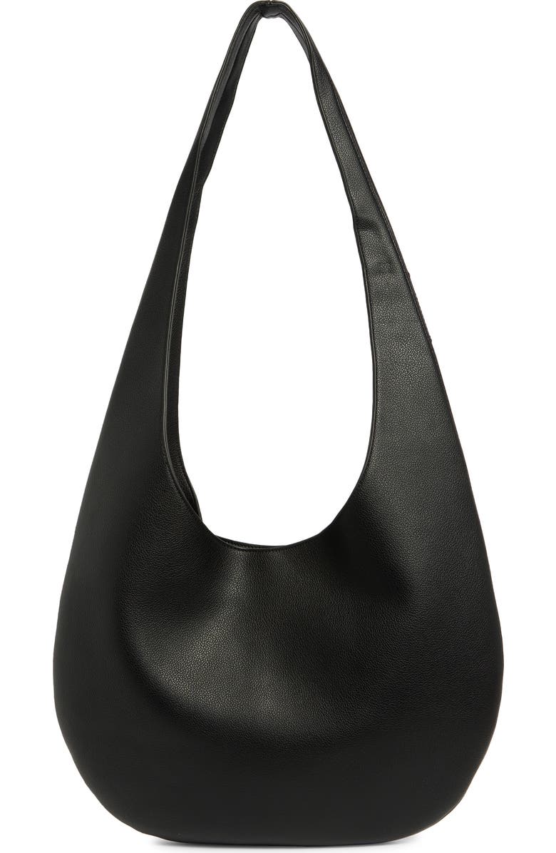 BCBG Large Hobo Bag, Main, color, Black