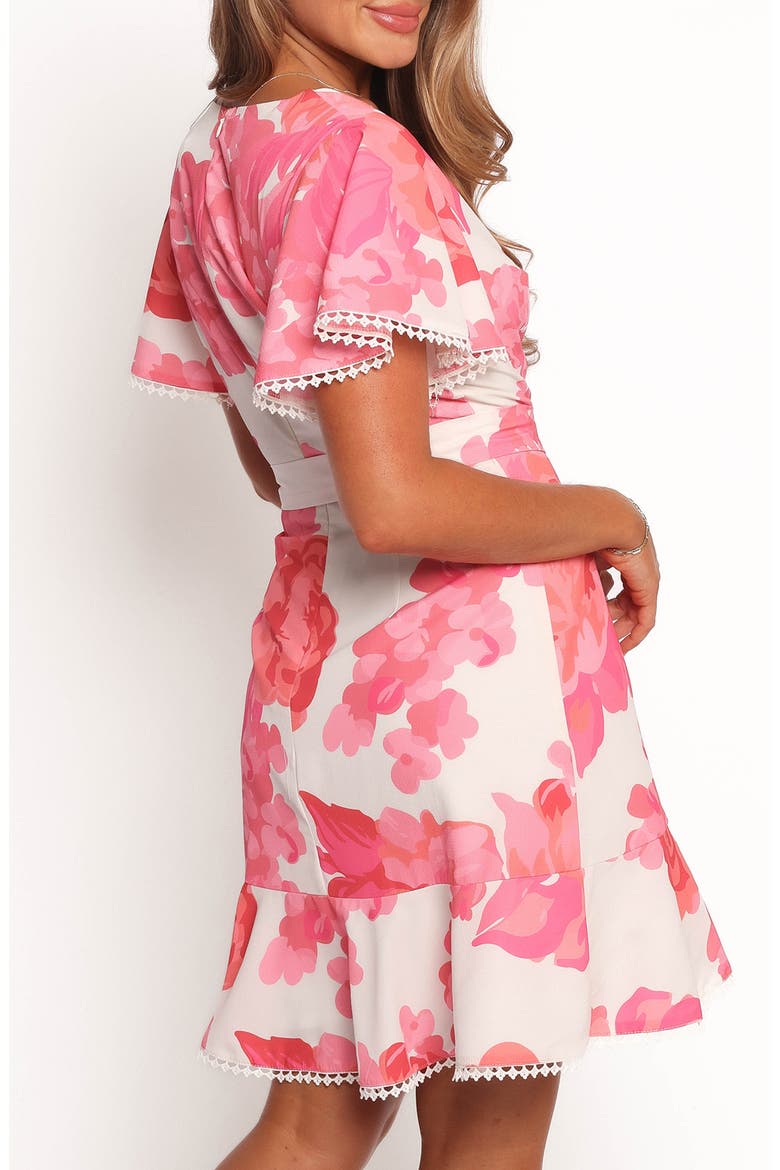 Jem Faux Wrap Minidress, Alternate, color, PINK FLORAL