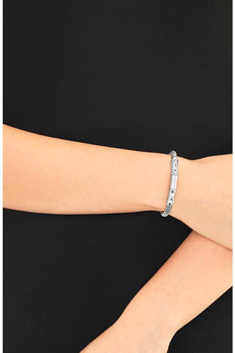 Bamboo 4mm Bracelet, Alternate, color, SILVER