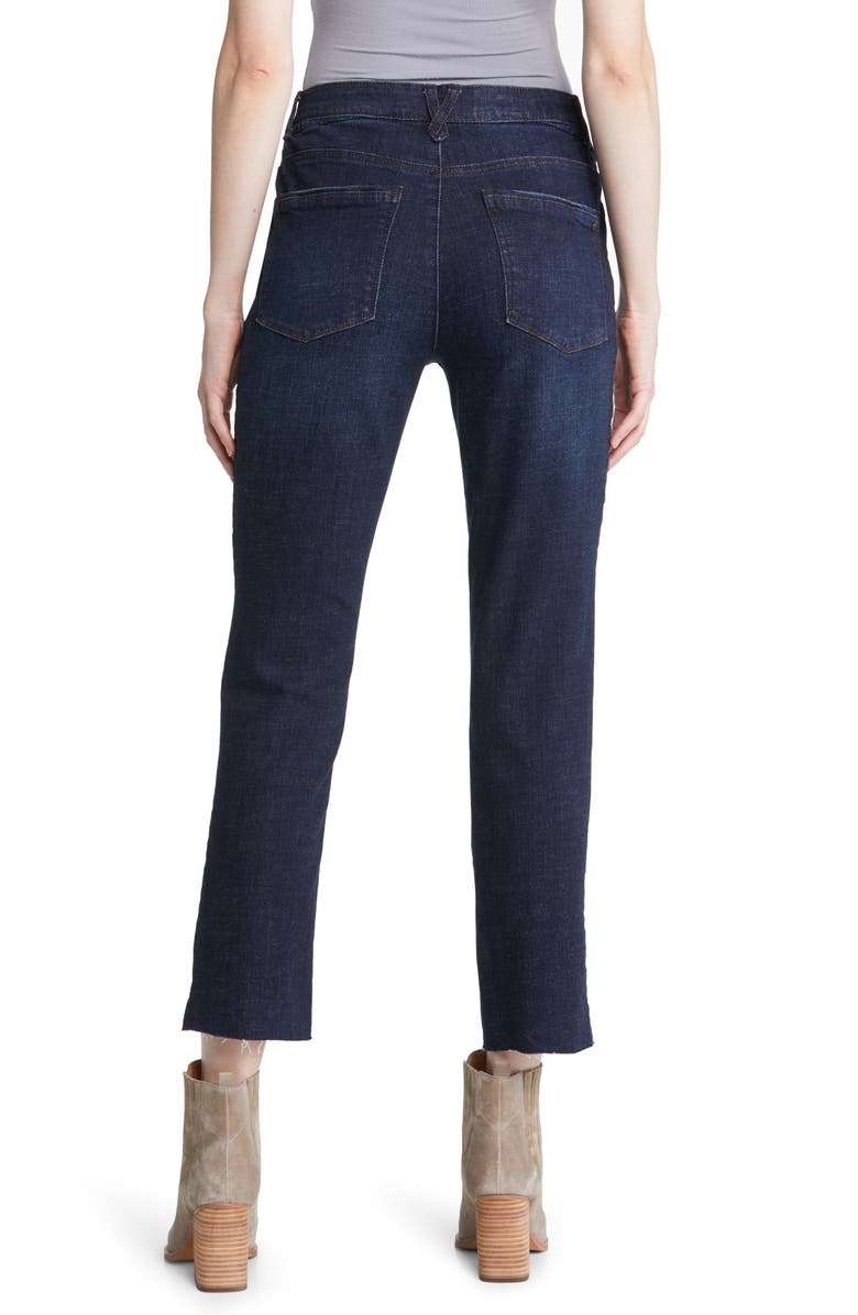 Wit & Wisdom 'Ab'Solution High Waist Raw Hem Slim Straight Leg Jeans, Alternate, color, 