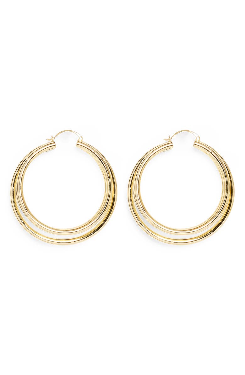Vince Camuto Multi Row Hoop Earrings, Main, color, 