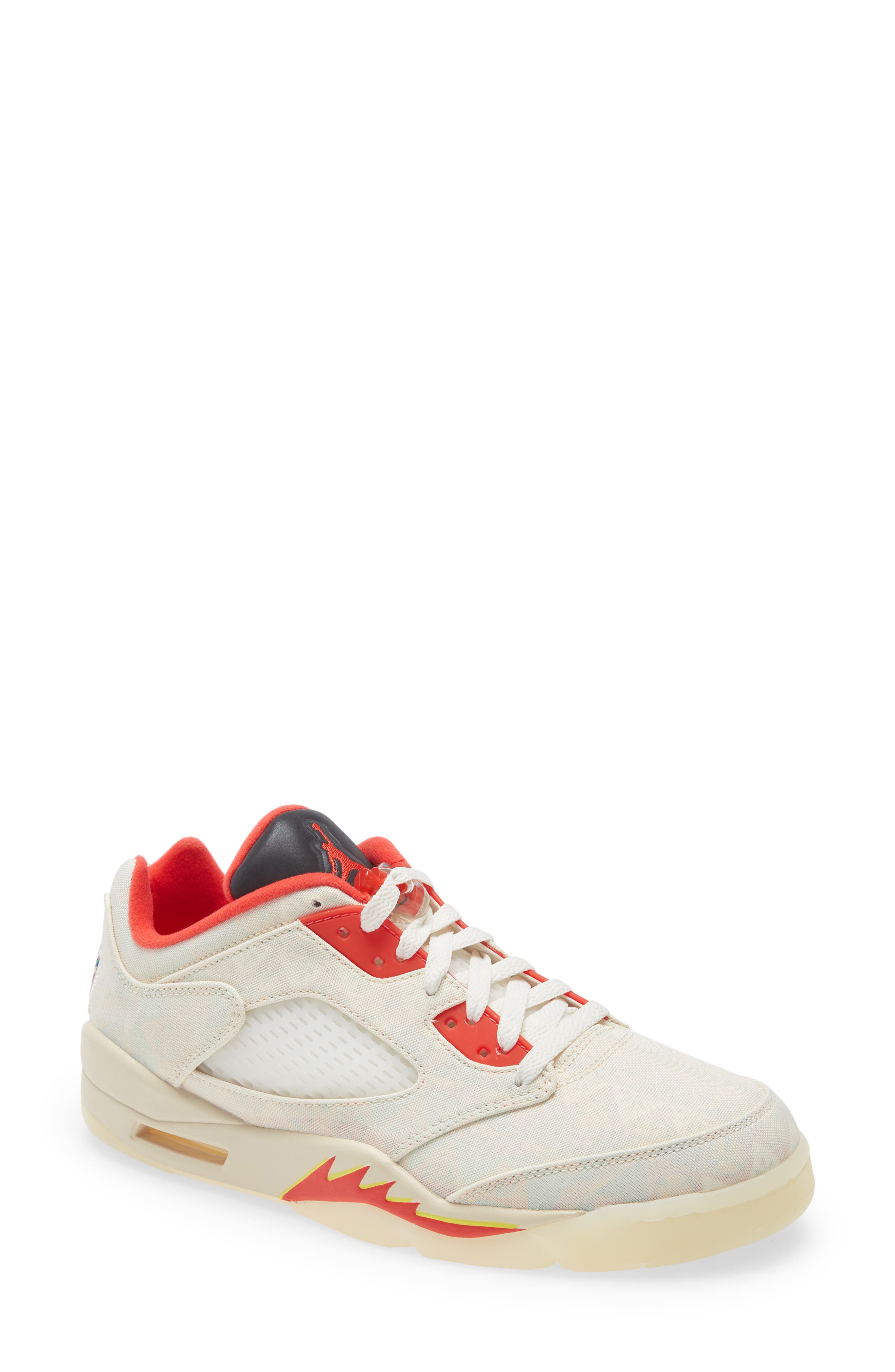 Air Jordan 5 Retro Low Chinese New Year Sneaker, Main, color, SAIL/ RED/ YELLOW/ PEARL