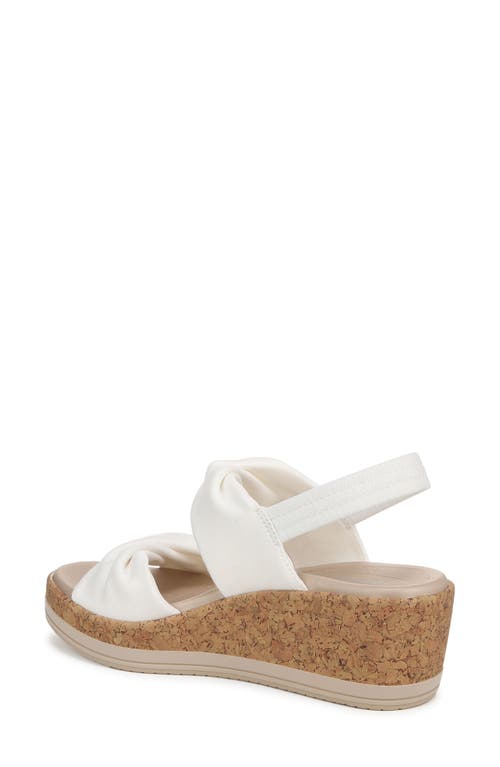 Bzees Riley Slingback Wedge In White Fabric