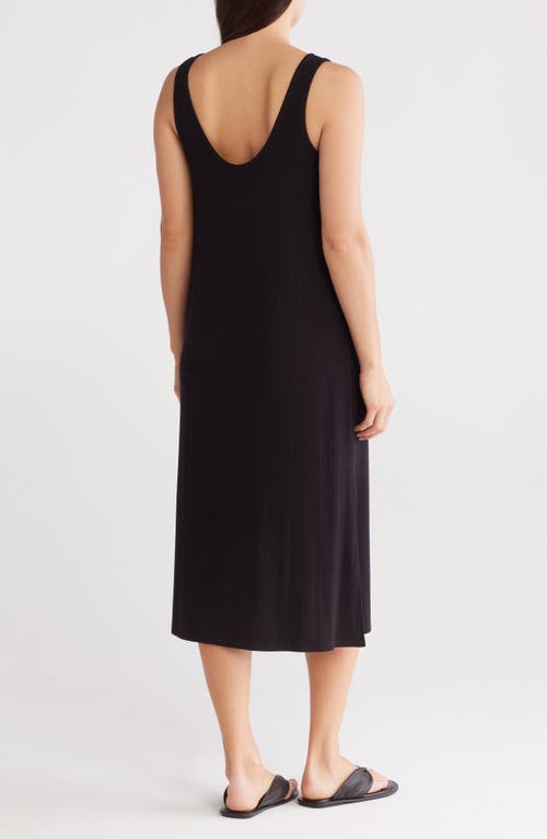 Nordstrom Rack Tranquility Rib Tank Nightgown In Black