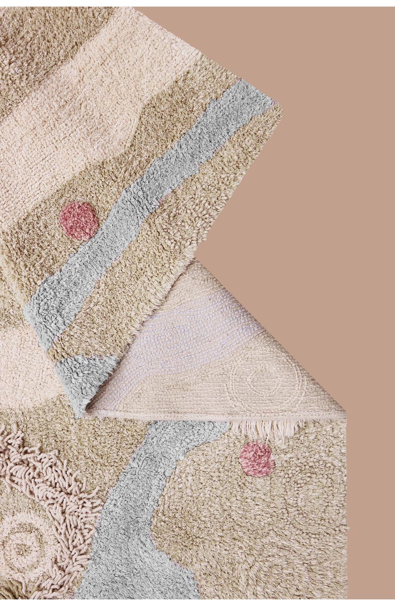 Lorena Canals Kids' Wasahable Path Play Rug, Alternate, color, Natural Olive Pearl Blue